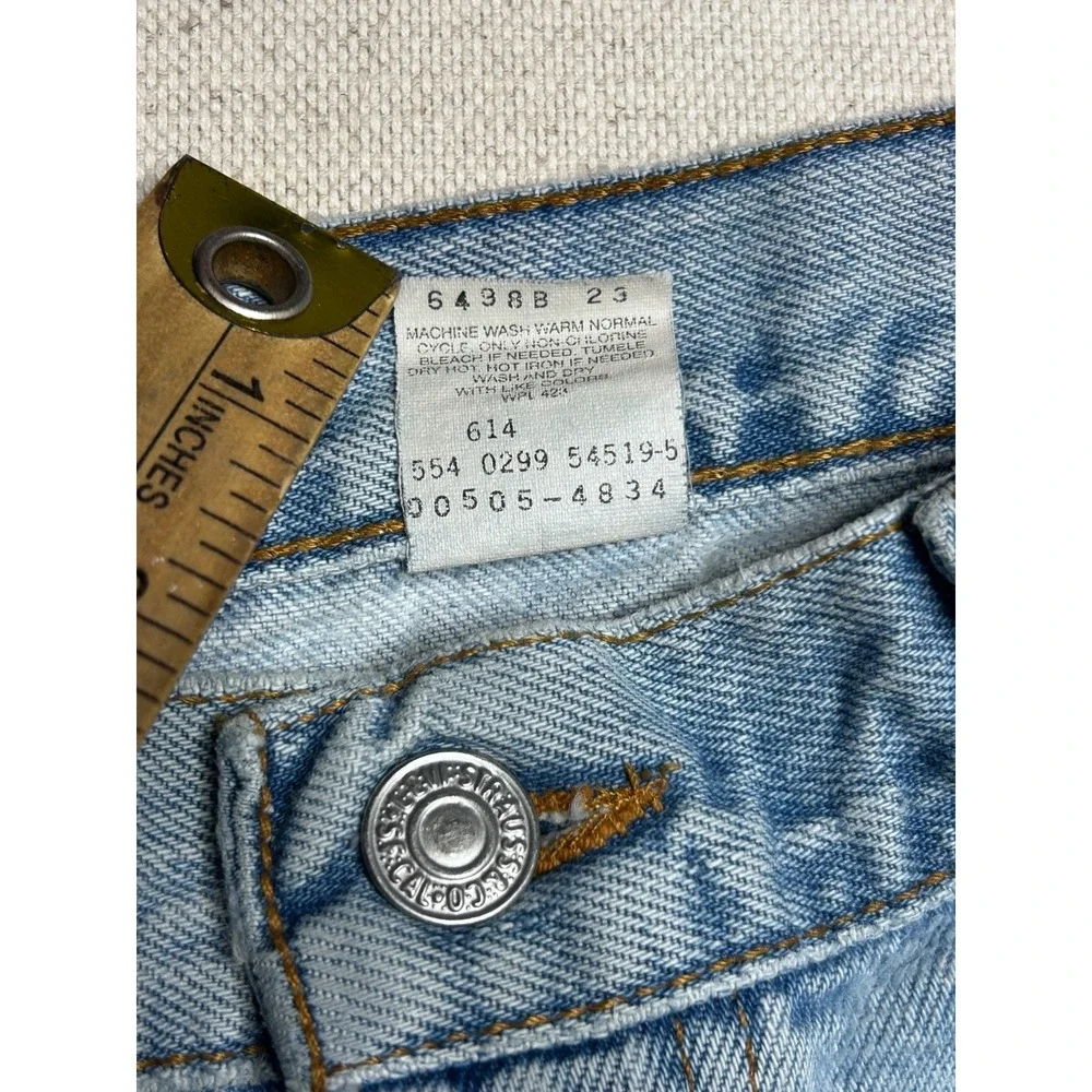 Vintage Levi's 505 Regular Fit Jeans Men's 36x34 USA  Light Wash Straight Leg